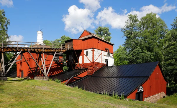Zabytkowe Budynki Huty Żelaza Engelsberg Znajdujące Się Szwedzkim Obszarze Górniczym — Zdjęcie stockowe