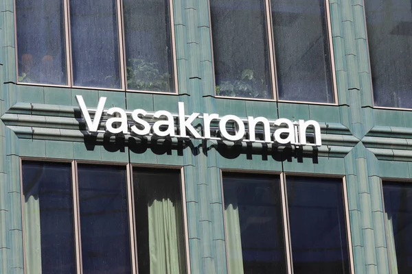 Stoccolma Svezia Aprile 2021 Società Immobiliare Vasakronan Logotipo Sul Segno — Foto Stock