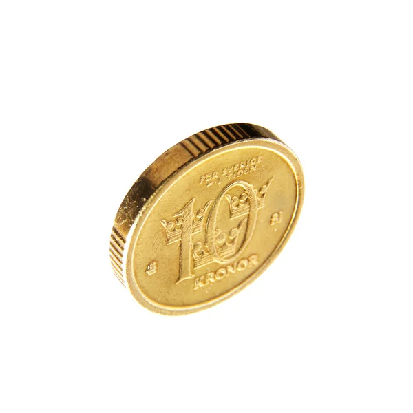 Moneda sueca 10 coronas — Foto de Stock