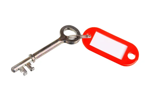 Schlüssel mit rotem Schlüsselanhänger — Stockfoto