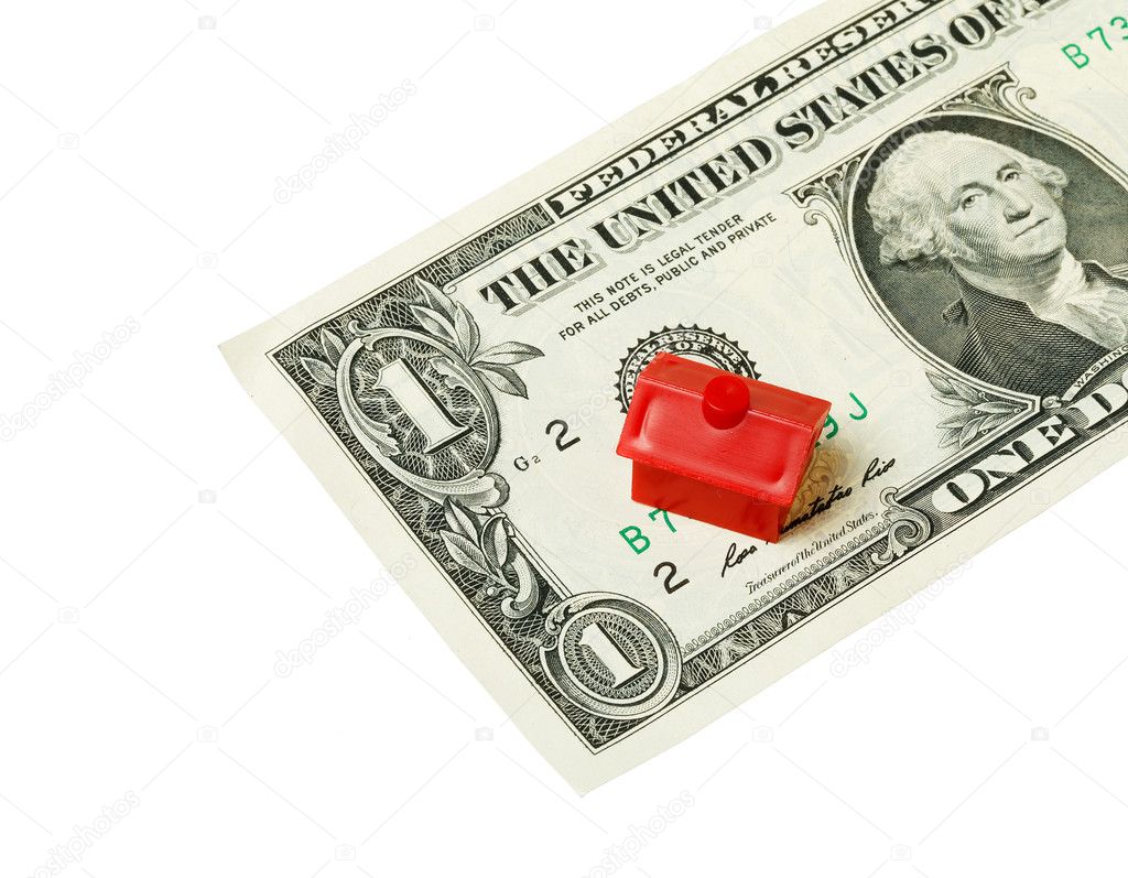 Red house on banknote