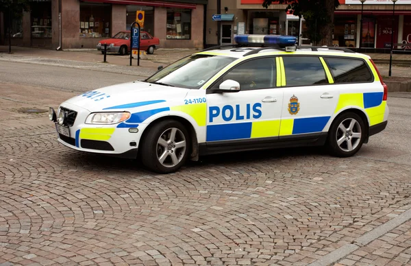 Carro de polícia sueco — Fotografia de Stock