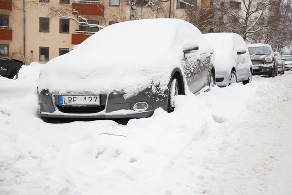 雪的车 — 图库照片
