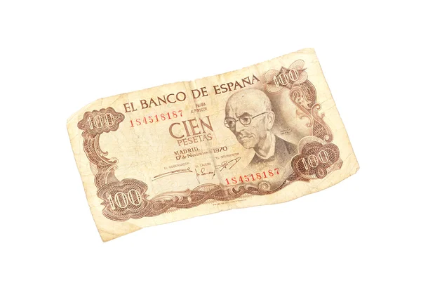 Cien pesetas . — Foto de Stock