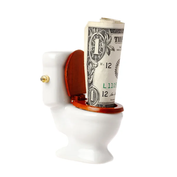 Flush a dollar — Stock Photo, Image