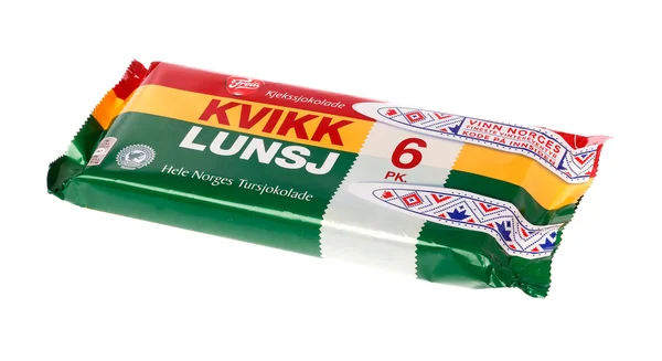 Kvikk Lunsj paquete de seis — Foto de Stock