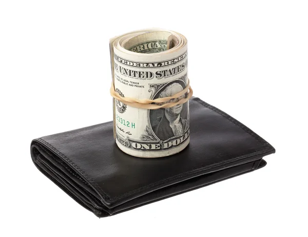 Dollars on wallet — Stock Photo, Image