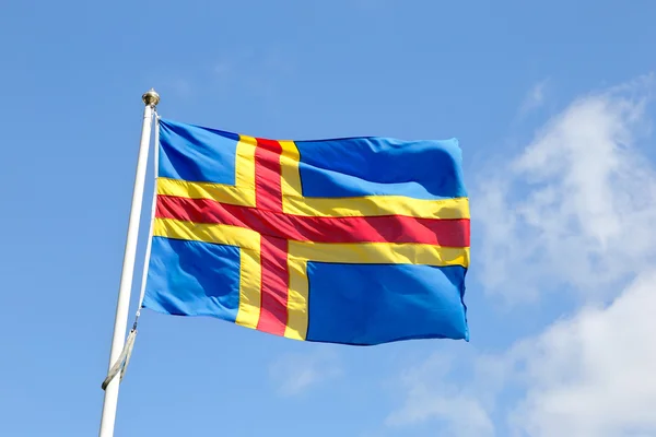 Vlag van de Aland-eilanden — Stockfoto