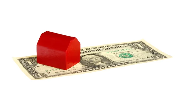 Red house on banknote. — Stock Photo, Image