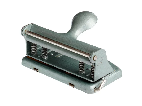 Hole puncher on white — Stock Photo, Image