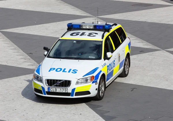 Švédský policejní auto — Stock fotografie