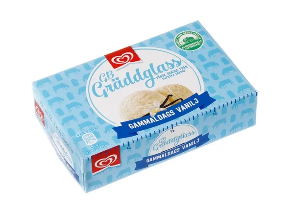 Ice cream paketet på vit — Stockfoto