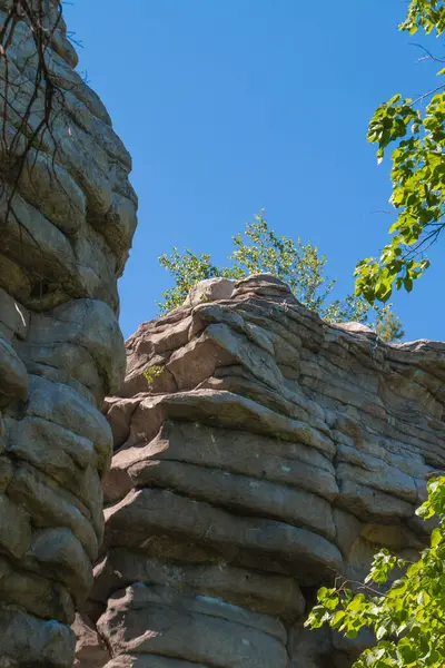 Ural Devil Hillfort Rocks Birches — Stock Photo, Image