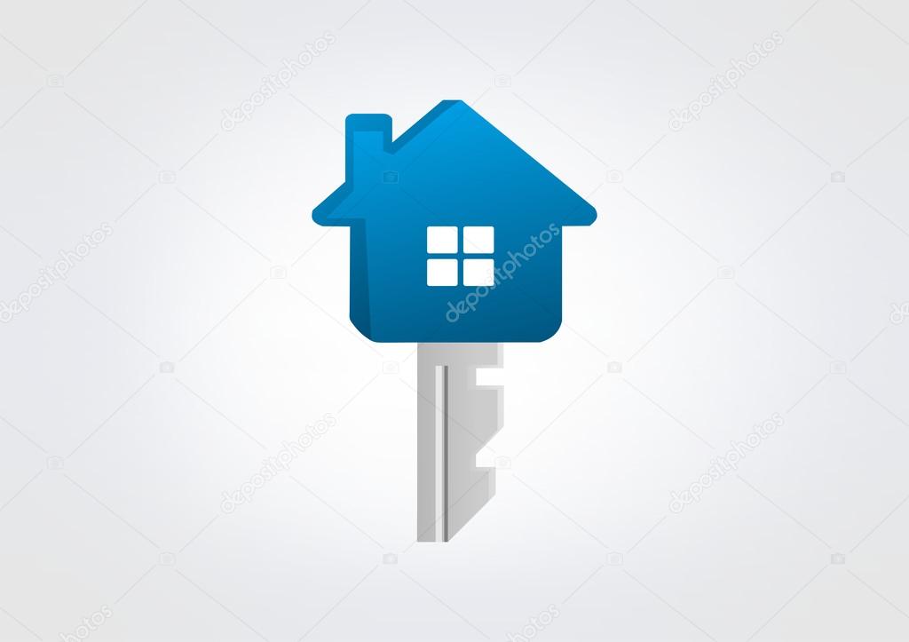 Abstract Business concept Crativity Icon House Logo key  vector Icon Web