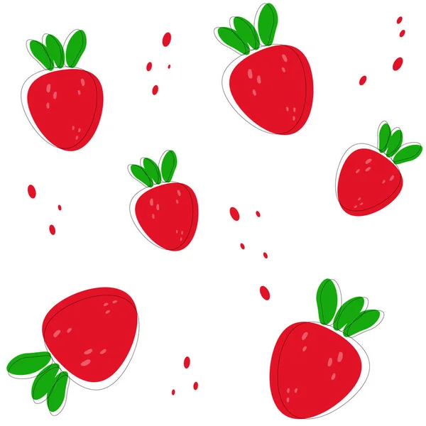 Vektorillustration der abstrakten Erdbeere — Stockvektor