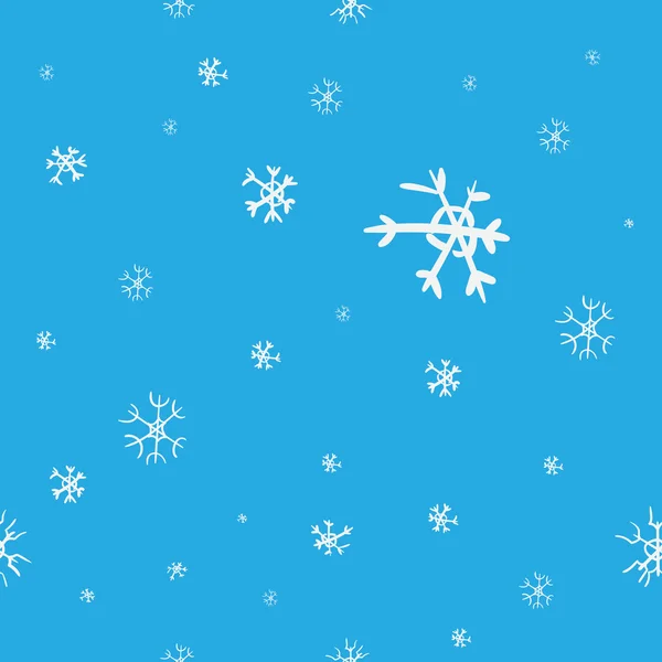 Modèle de neige sans couture — Image vectorielle