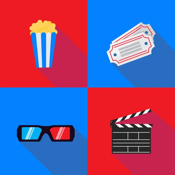 Conjunto de iconos de película — Vector de stock