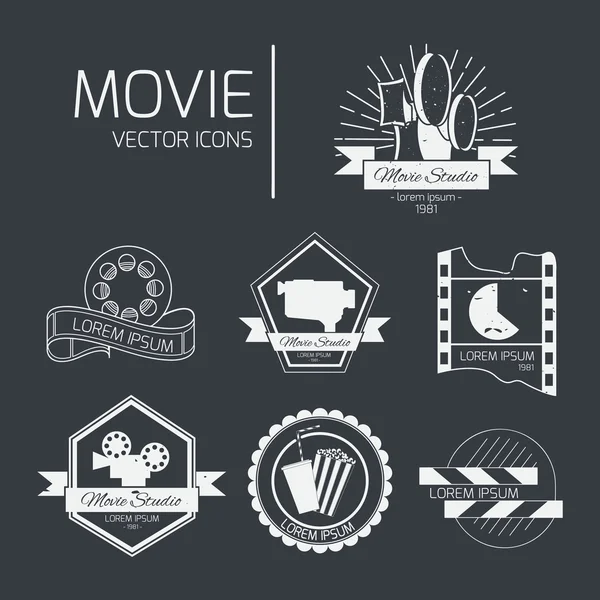 Logotipos y signos de cine vectorial — Vector de stock