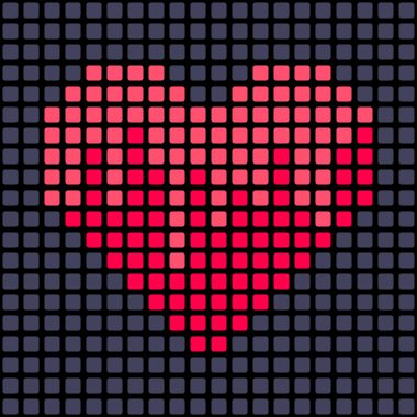 Geometrik desenden kalp