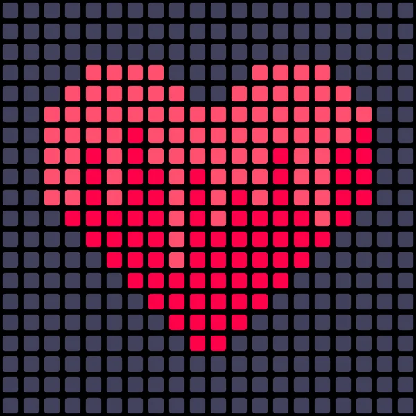 Heart from geometrical pattern — Stock Vector