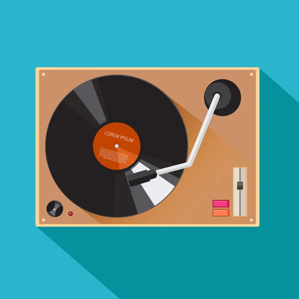 Player for vinyl record — Stock Vector