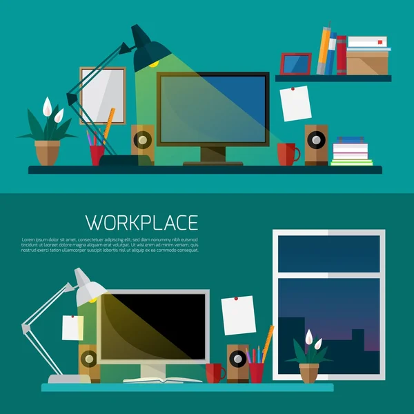 Lugar de trabajo — Vector de stock