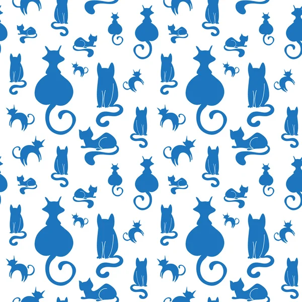 Modèle de chats sans couture — Image vectorielle