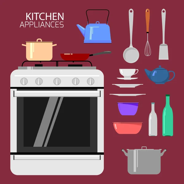 Kitchen appliances — Stock Vector