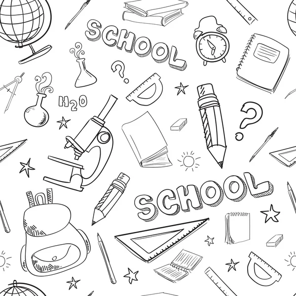 Back to school seamless pattern — Stock Vector