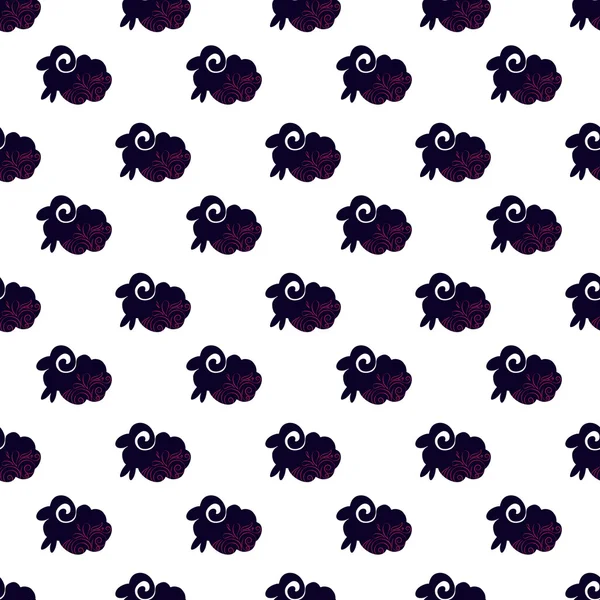 Moutons Modèle sans couture — Image vectorielle
