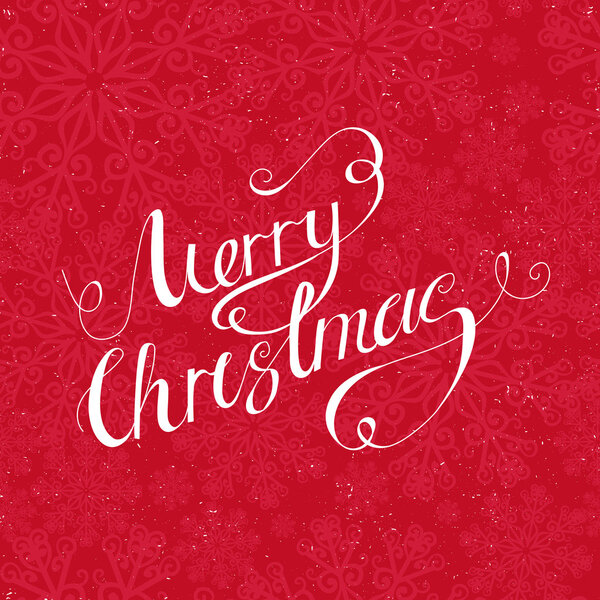 Calligraphic  Merry Christmas lettering