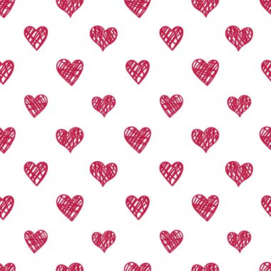 sorunsuz elle çizilmiş kalp desen