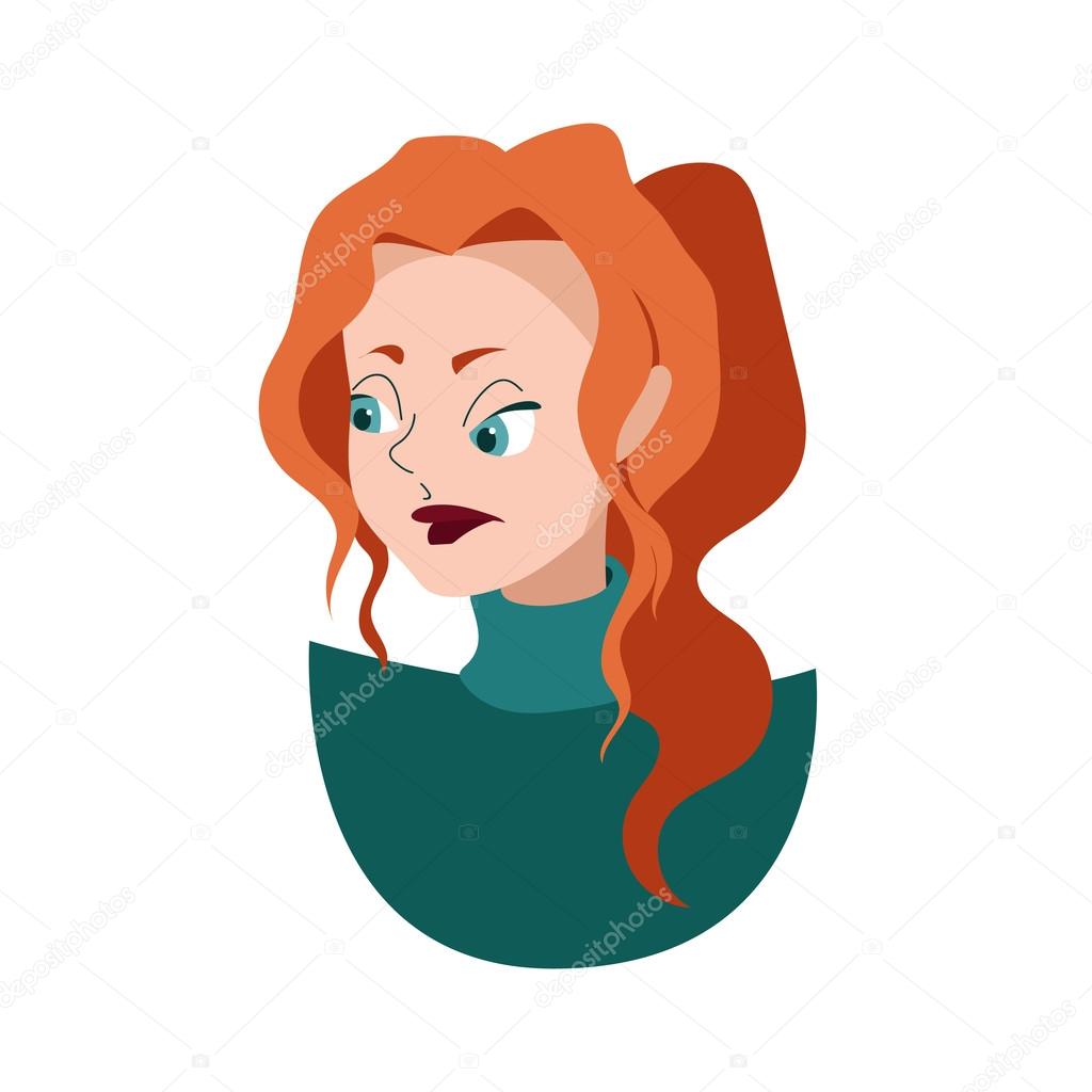 Vector woman face