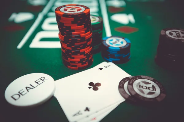 Jogo de cartas de poker de chance # 4 — Fotografia de Stock