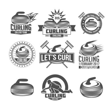 Curling Spor rozetleri seti