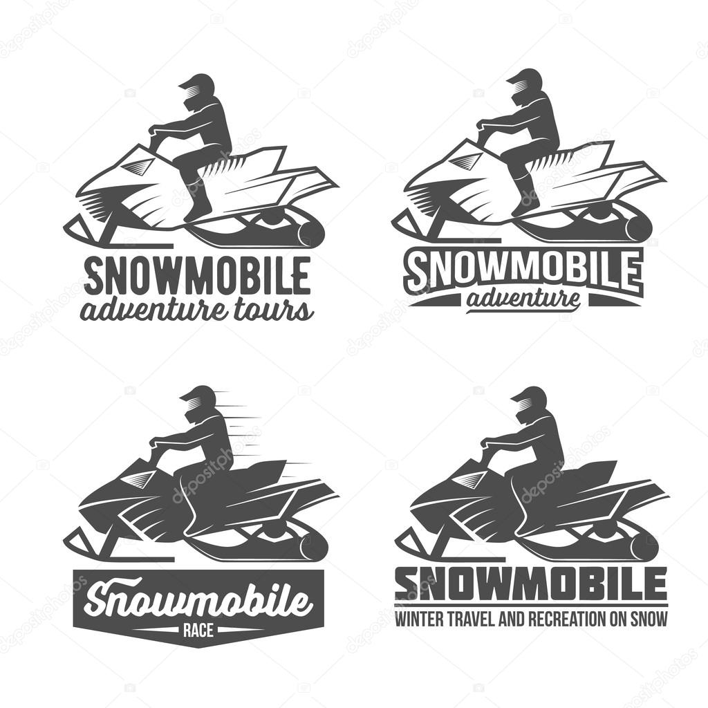 set of snowmobile dadges