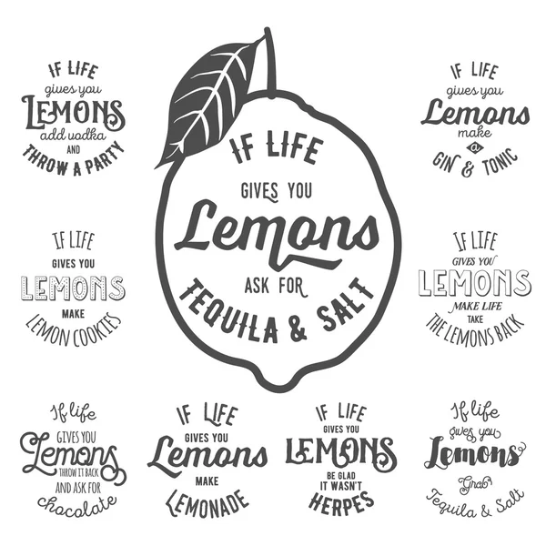 Κίνητρο απόσπασμα σχετικά με λεμόνια — Διανυσματικό Αρχείο