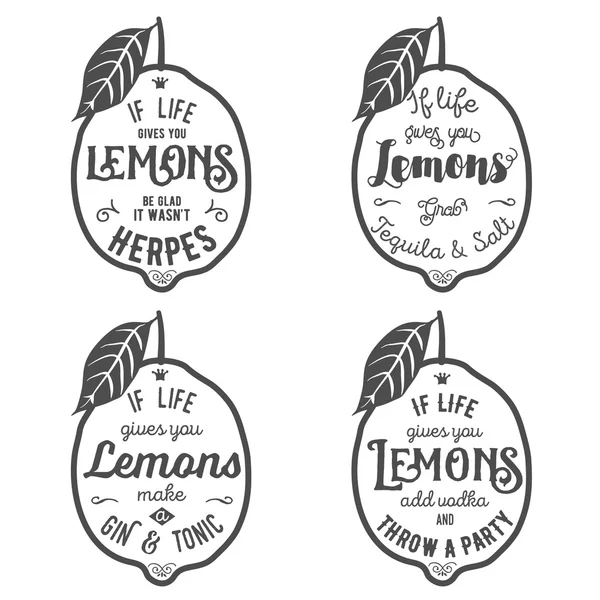 Motivation quote about lemons — Stock Vector