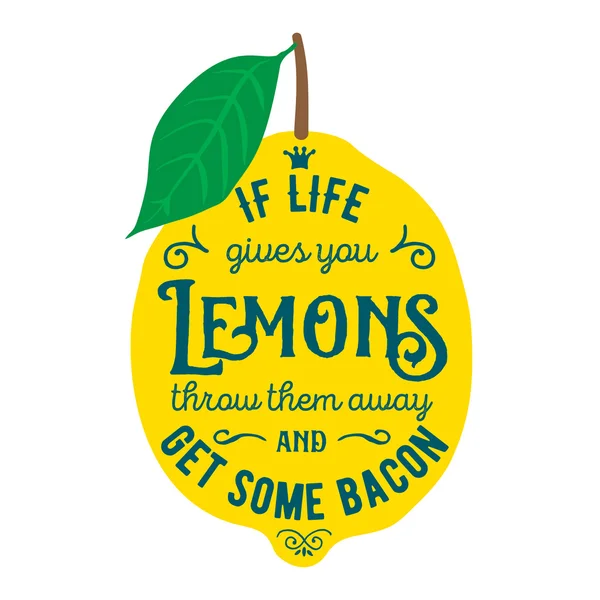 Motivační citát o citrony — Stockový vektor