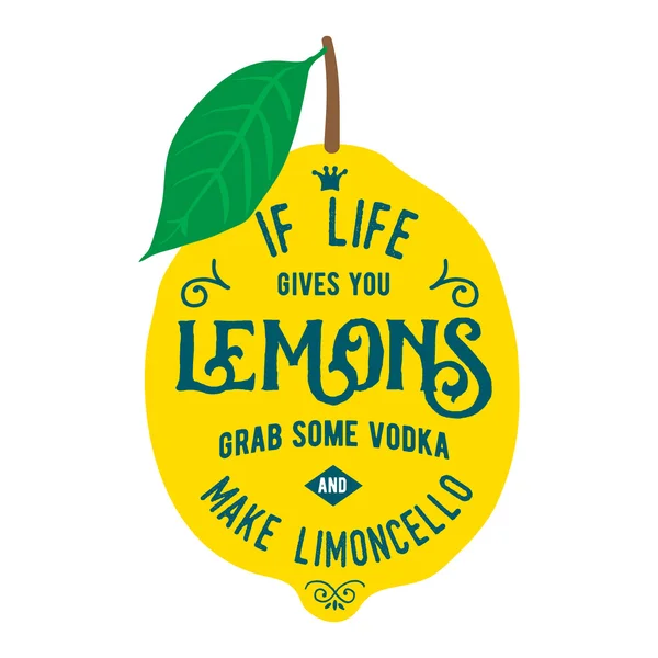 Citation de motivation sur les citrons — Image vectorielle