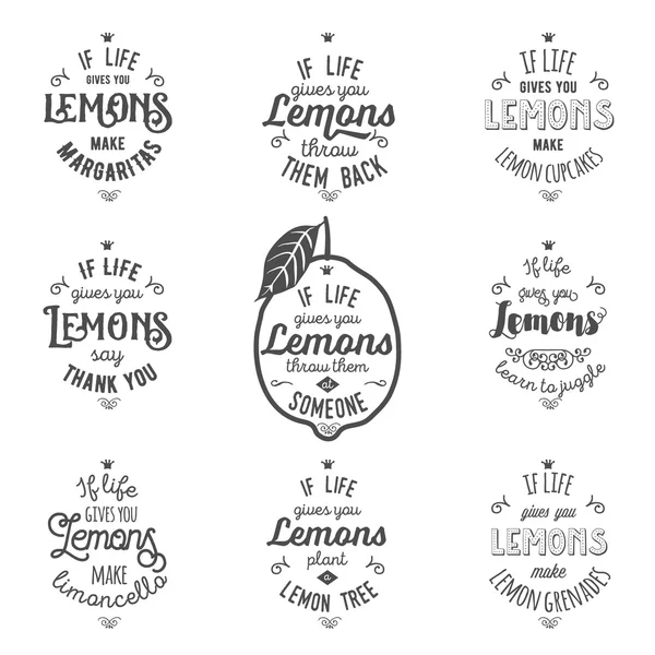 Kutipan motivasi tentang lemon - Stok Vektor