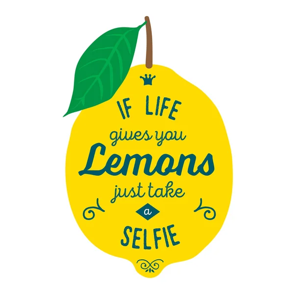 Cita de motivación sobre limones — Archivo Imágenes Vectoriales