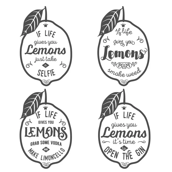 Motivation quote about lemons — Stock Vector