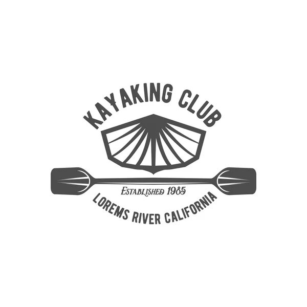 Insignia o logotipo de la etiqueta de rafting vintage — Archivo Imágenes Vectoriales