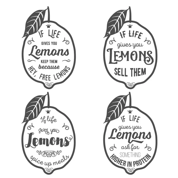 Kutipan motivasi tentang lemon - Stok Vektor