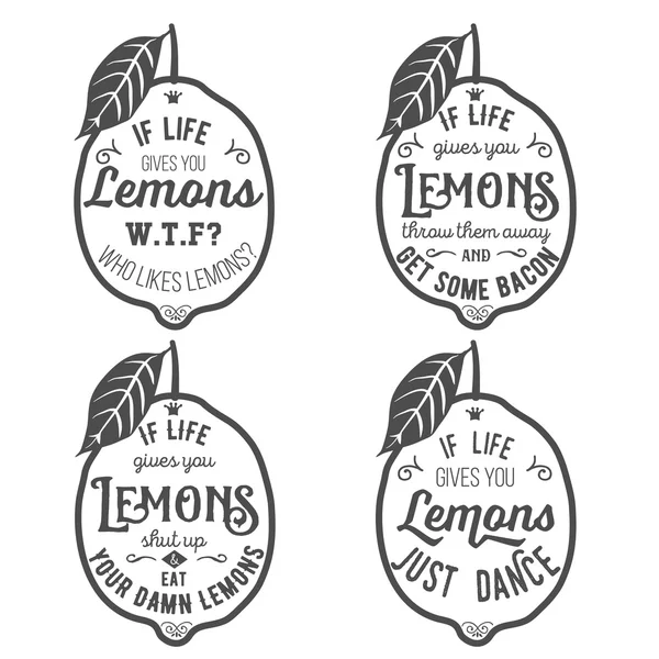 Motivation quote about lemons — Stock Vector