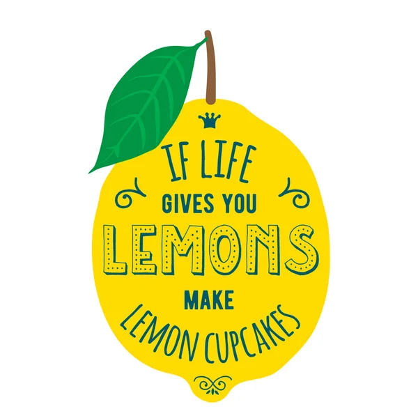 Citazione motivazionale sui limoni — Vettoriale Stock