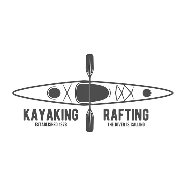 Insignia o logotipo de la etiqueta de rafting vintage — Archivo Imágenes Vectoriales