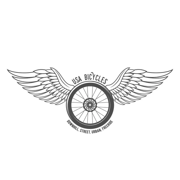 Mountainbike-Abzeichen, Logo und Etiketten — Stockvektor