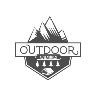 Vintage dağ explorer etiket 